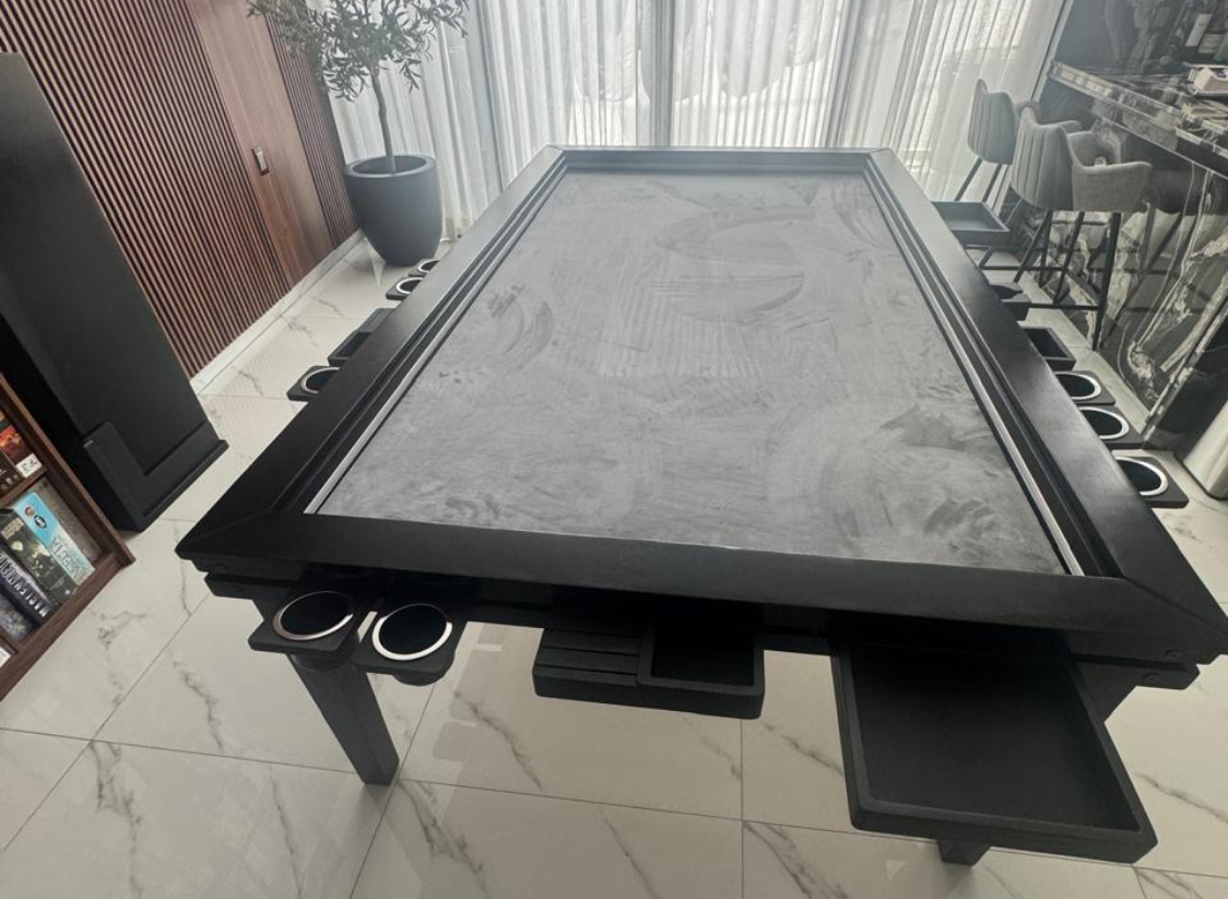 MESA JUEGO/COMEDOR "XXL" RECTANGULAR CON LUZ LED PARA 12 PERSONAS