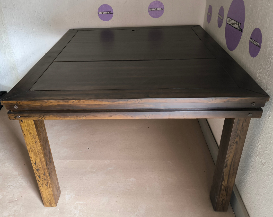MESA MODELO CUADRILATERO CON LUZ LED para 6 personas 145cm x 120cm