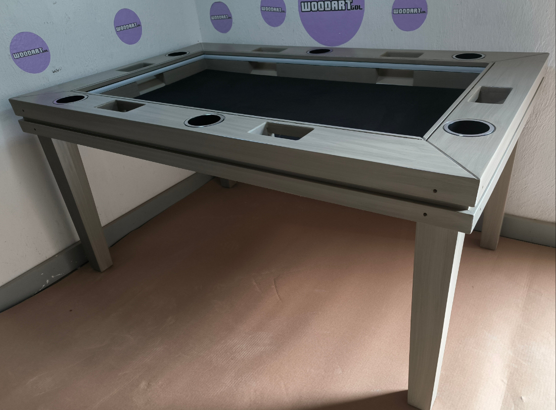 MESA DELUX RECTANGULAR SIN LUZ LED CON PASA DADOS