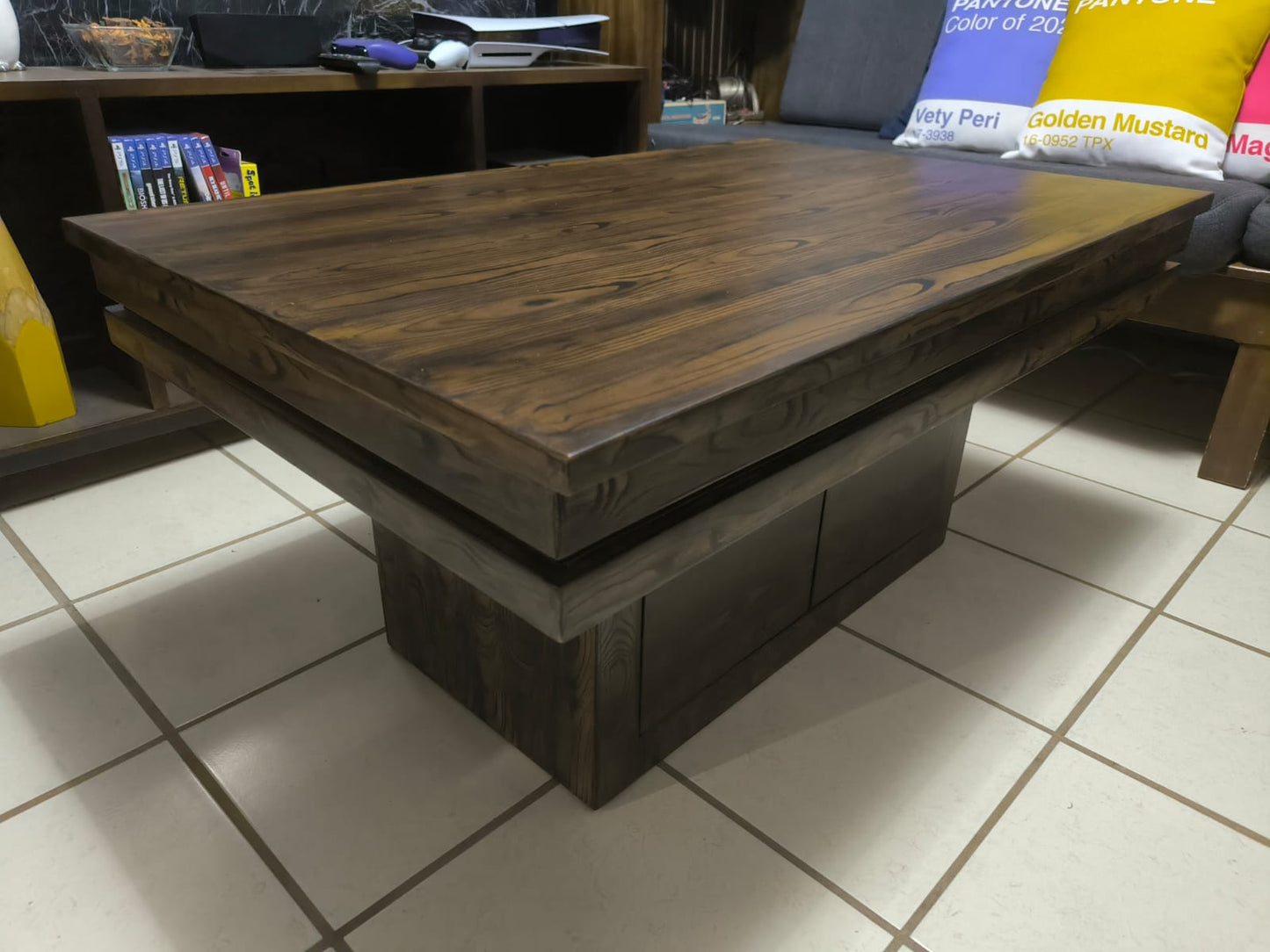 MESA DE CENTRO/JUEGOS RECTANGULAR CON LUZ LED