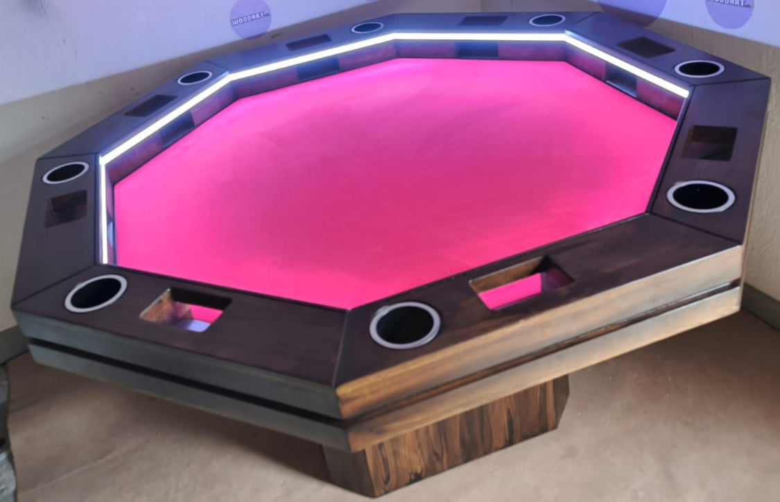 MESA DELUX OCTAGONAL CON LUZ LED