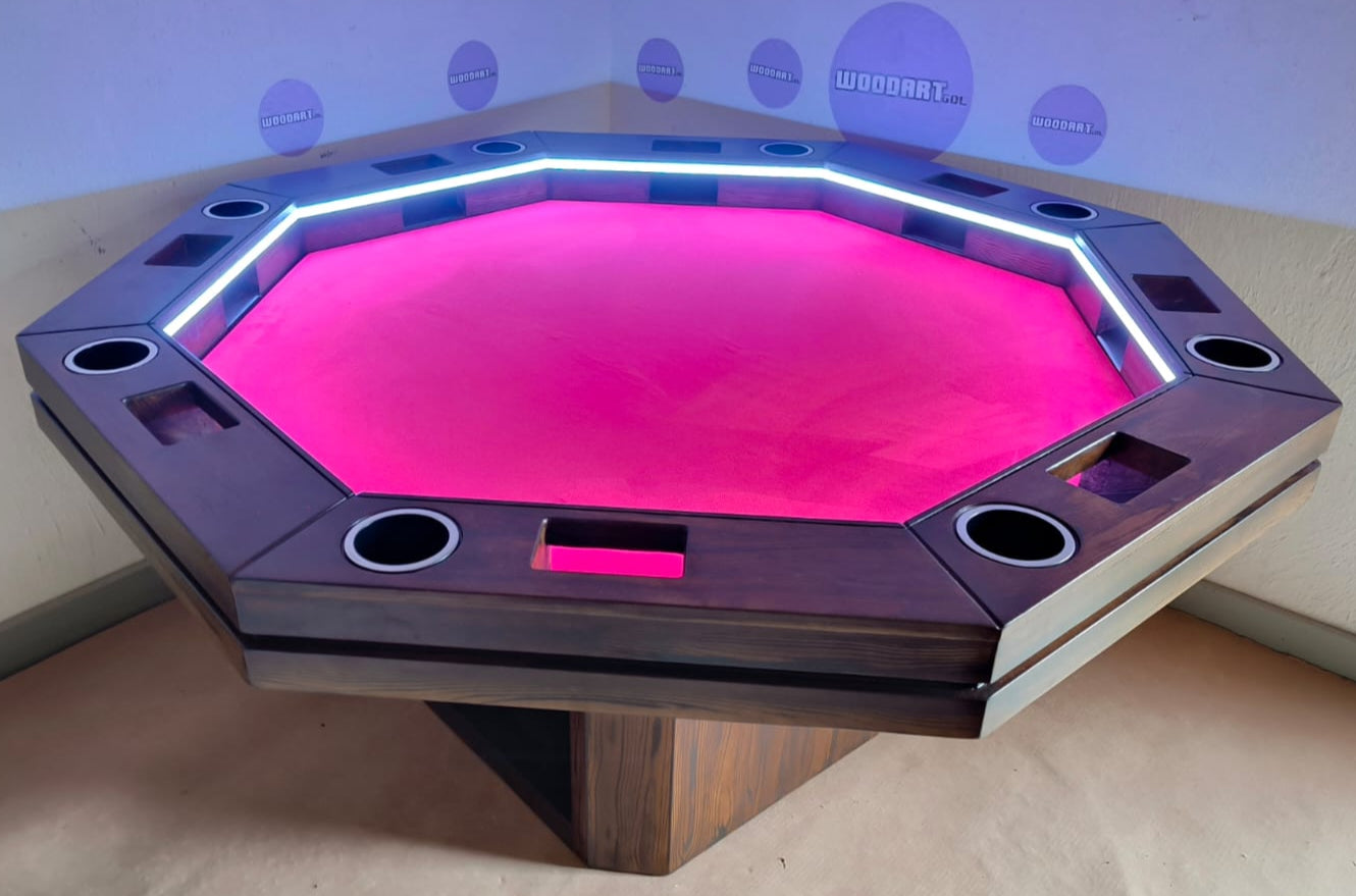 MESA DELUX OCTAGONAL CON LUZ LED