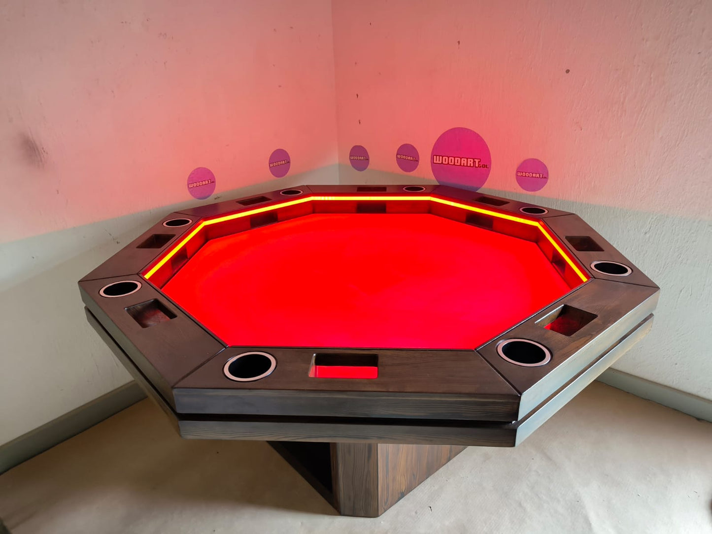 MESA DELUX OCTAGONAL CON LUZ LED
