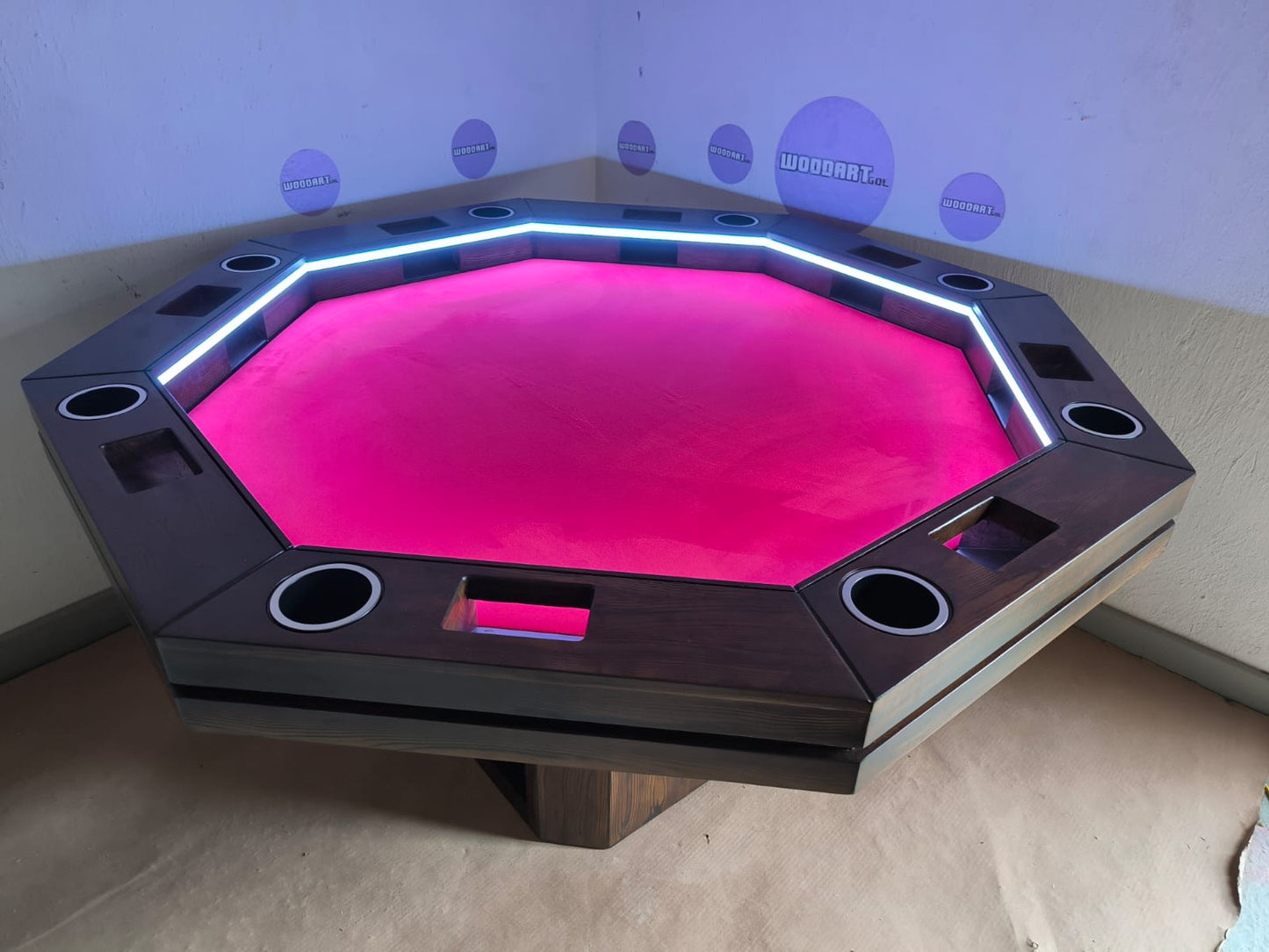 MESA DELUX OCTAGONAL CON LUZ LED