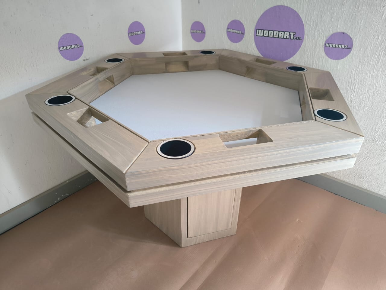 MESA DELUX HEXAGONAL SIN LED CON PASA DADOS