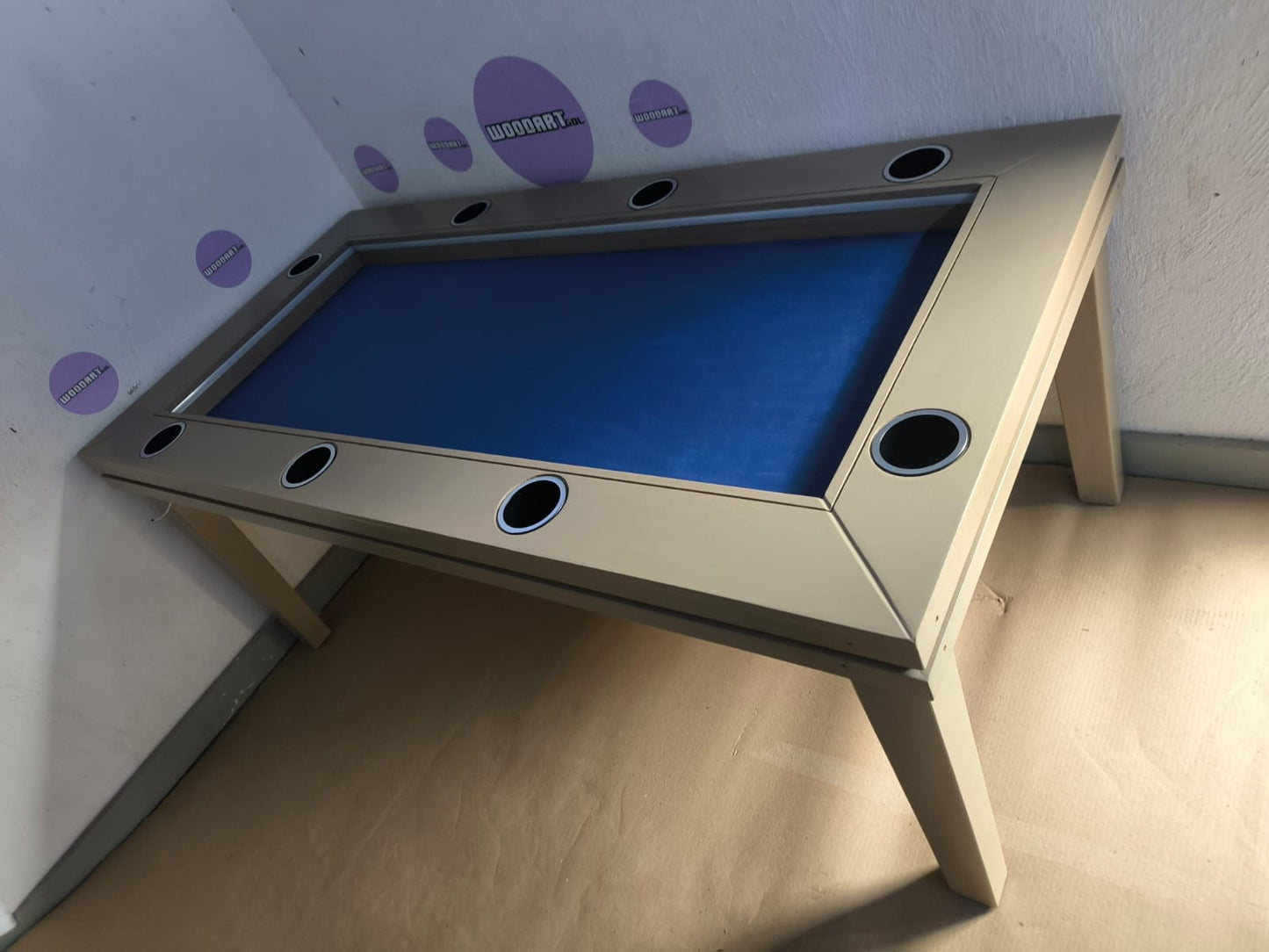 COMEDOR/MESA DE POKER RECTANGULAR 8 PERSONAS CON PORTAVASOS SIN LUZ LED