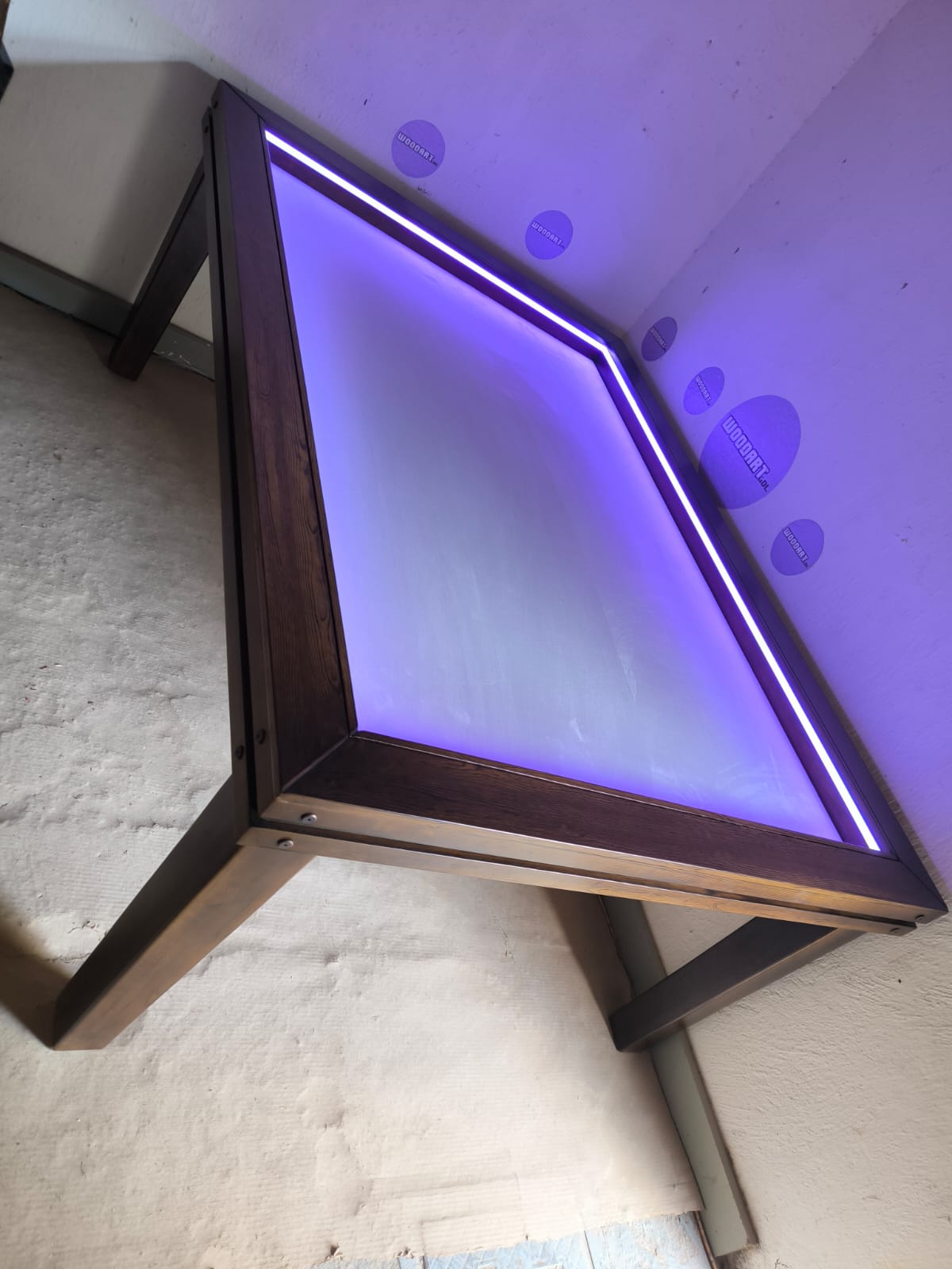 MESA JUEGO/COMEDOR "XL" RECTANGULAR CON LUZ LED PARA 10 PERSONAS