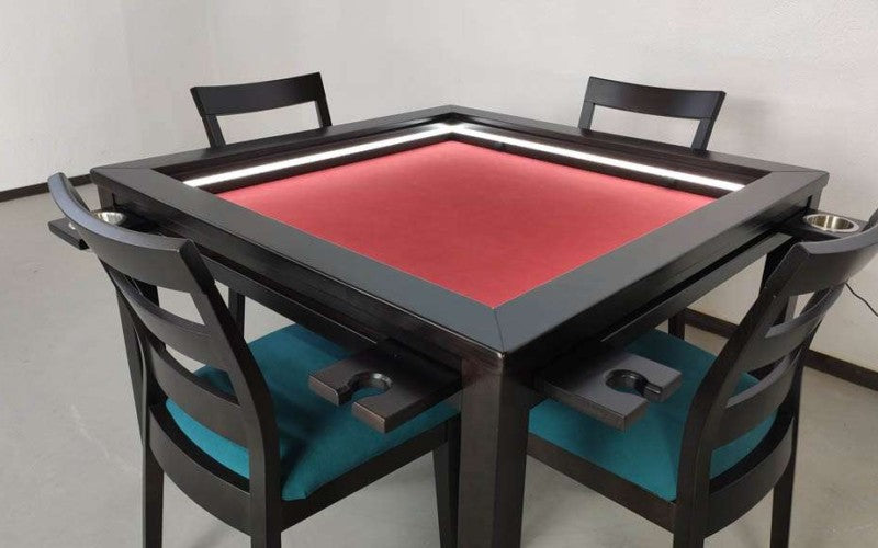 MESA CUADRADA CON LUZ LED para 4 personas