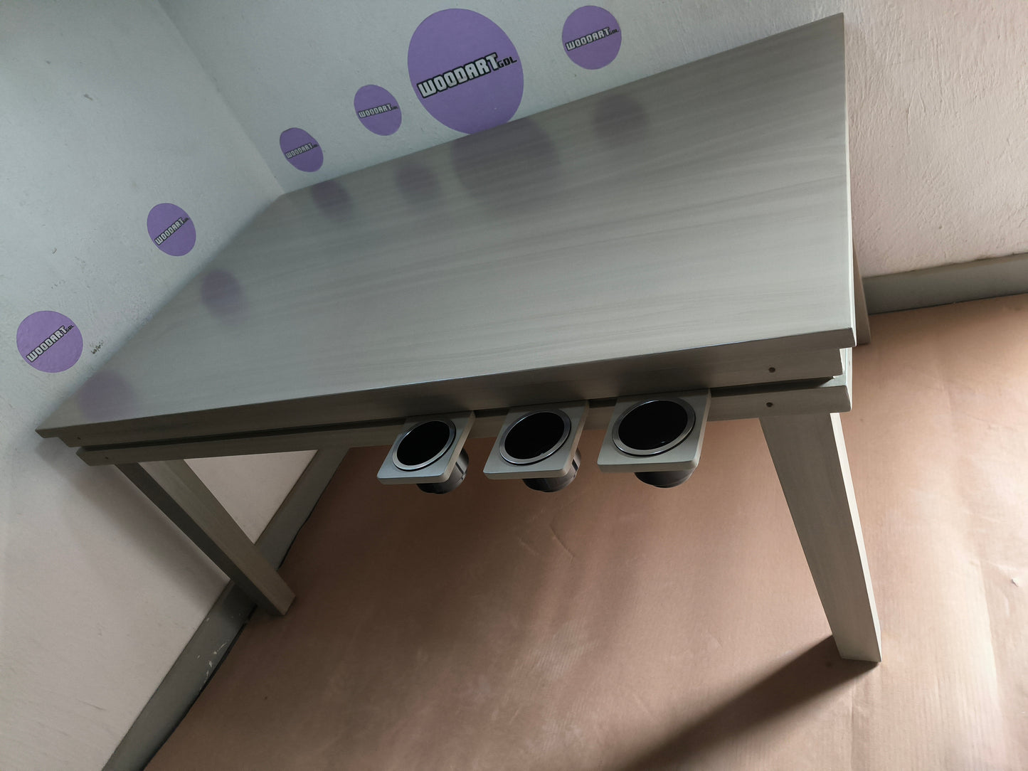 MESA DELUX RECTANGULAR SIN LUZ LED CON PASA DADOS