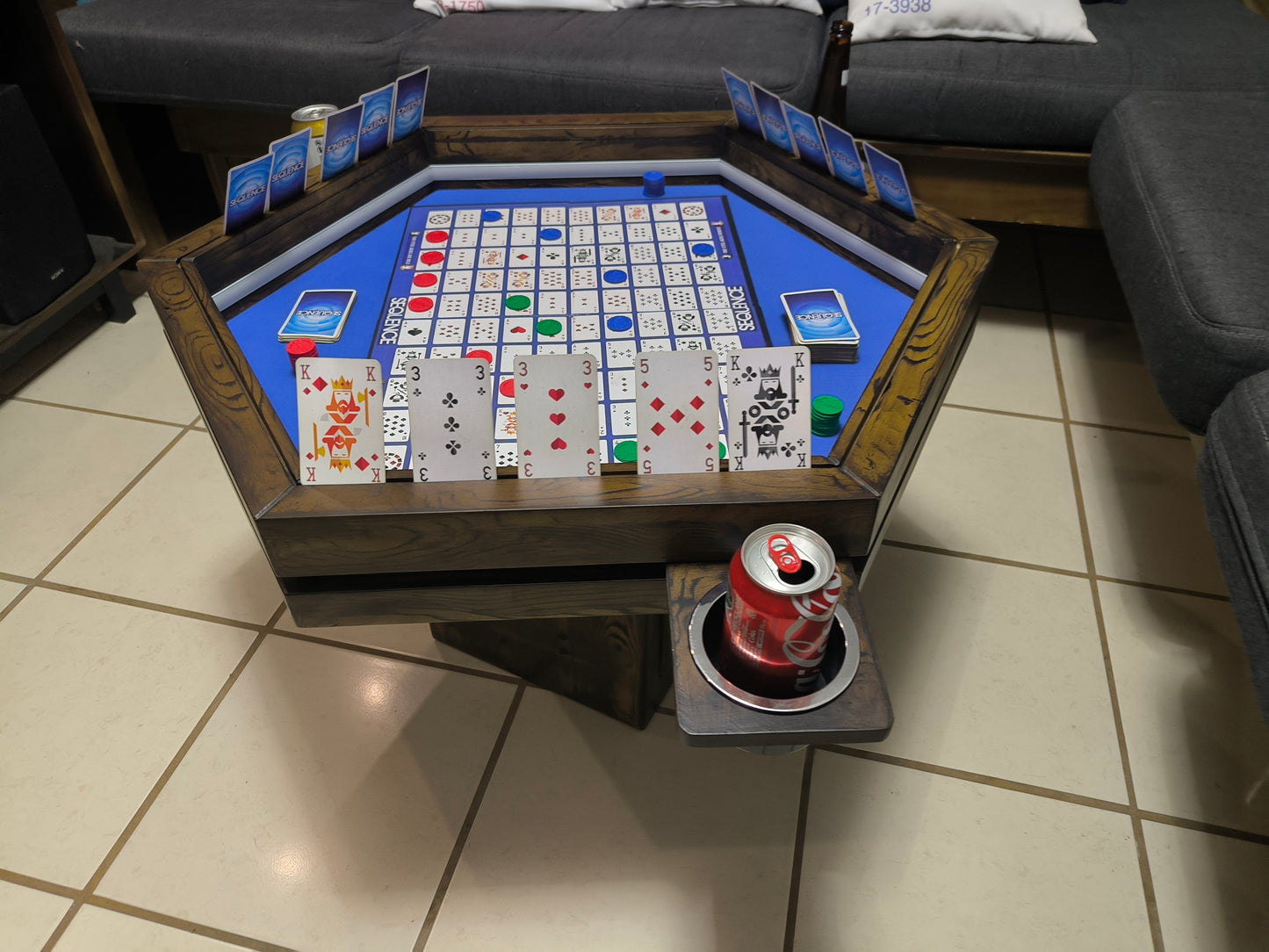MESA HEXAGONAL DE CENTRO/JUEGOS SIN LUZ LED