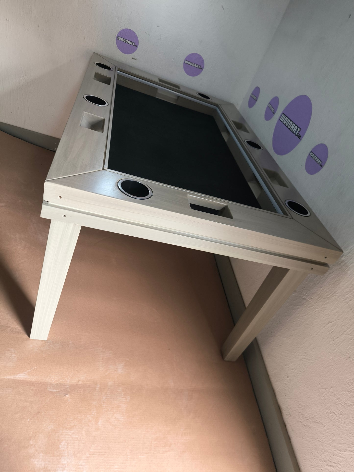 MESA DELUX RECTANGULAR SIN LUZ LED CON PASA DADOS