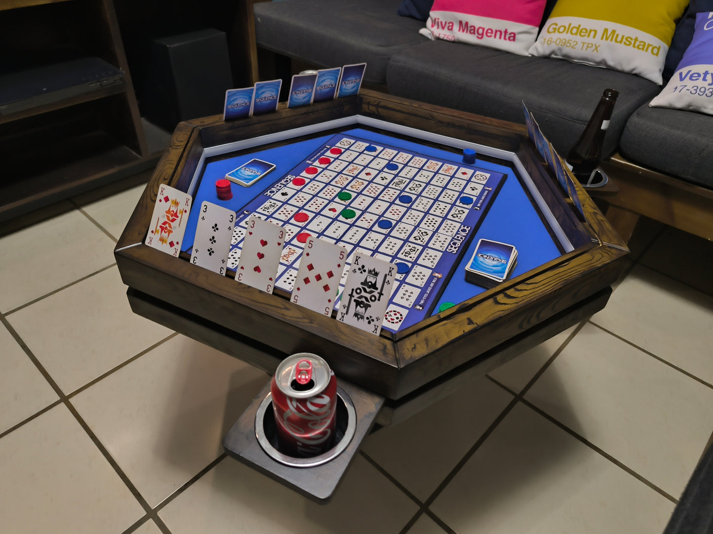 MESA HEXAGONAL DE CENTRO/JUEGOS SIN LUZ LED