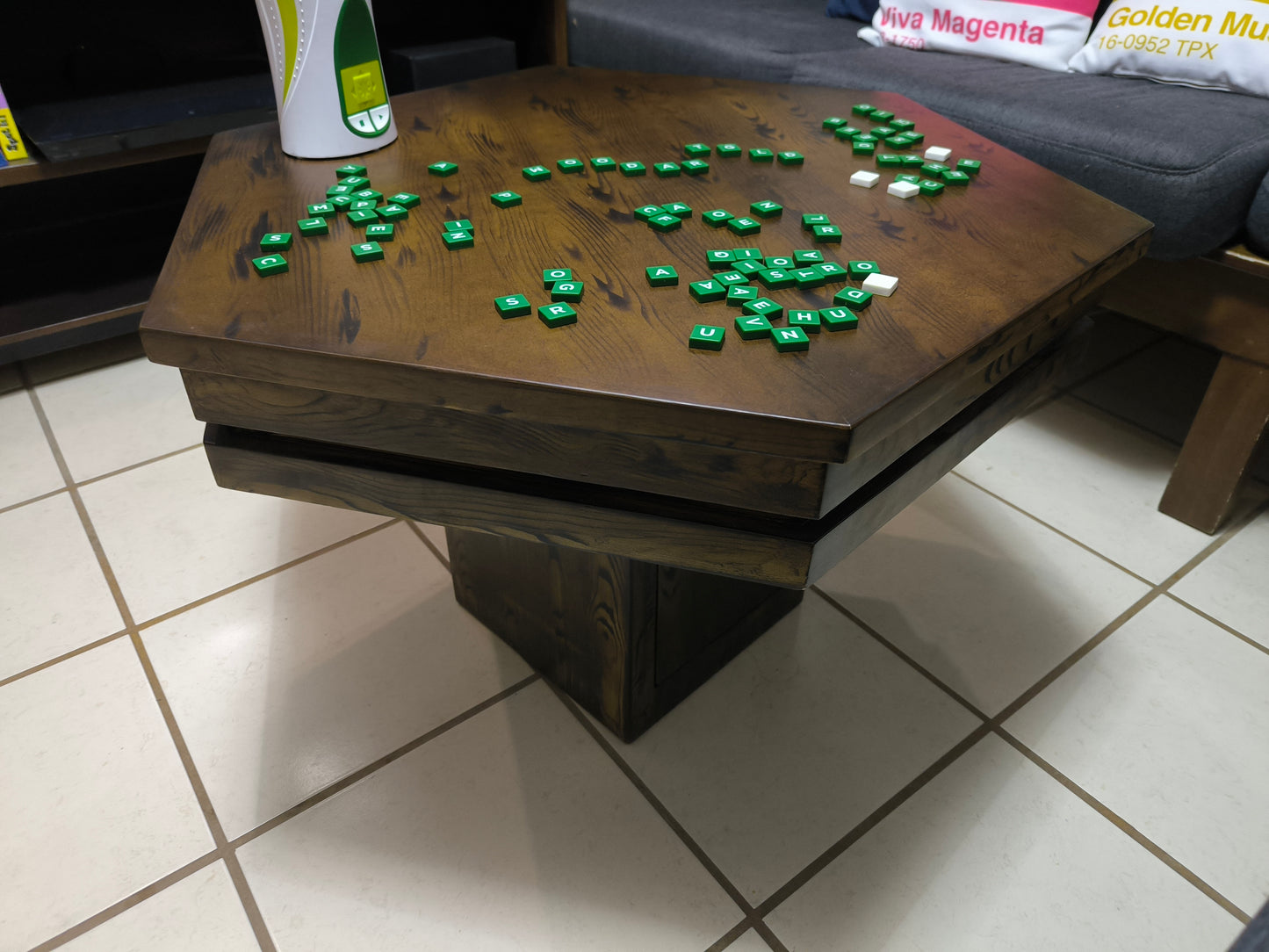 MESA HEXAGONAL DE CENTRO/JUEGOS SIN LUZ LED