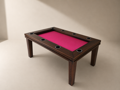 COMEDOR/MESA DE POKER RECTANGULAR 8 PERSONAS CON PORTAVASOS CON LUZ LED.