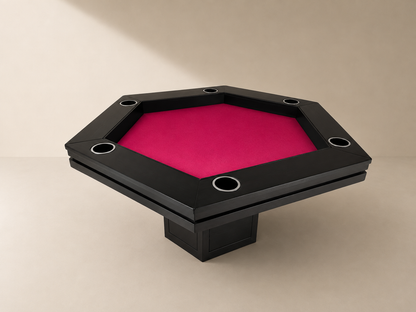 MESA DE POKER HEXAGONAL CON PORTAVASOS.