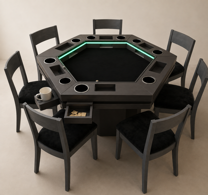 💎 COMBO DELUXE DEPA: Mesa Hexagonal + 6 Sillas a Elección