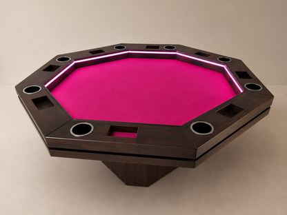 MESA DELUX OCTAGONAL CON LUZ LED.