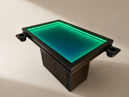 Comedor y Mesa de Juegos "Duo-Play Rectangular" (2 Personas) con Iluminación LED.