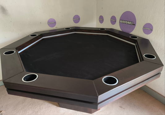 COMEDRO/MESA DE POKER SIN LED OCTAGONAL CON PORTAVASOS para 8 personas