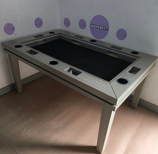 MESA DELUX RECTANGULAR SIN LUZ LED CON PASA DADOS