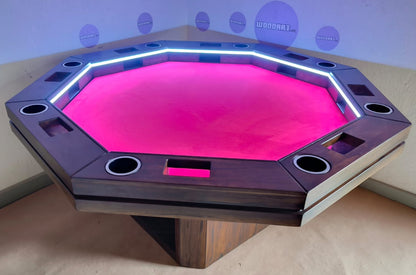 MESA DELUX OCTAGONAL CON LUZ LED
