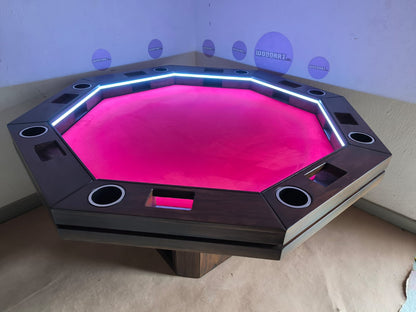 MESA DELUX OCTAGONAL CON LUZ LED