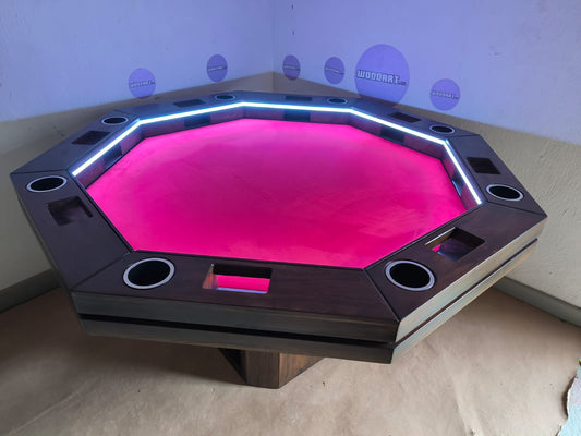 MESA DELUX OCTAGONAL CON LUZ LED