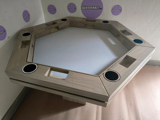 MESA DELUX HEXAGONAL SIN LED CON PASA DADOS