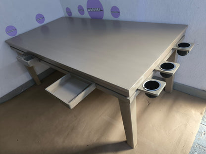 COMEDOR/MESA DE POKER RECTANGULAR 8 PERSONAS CON PORTAVASOS SIN LUZ LED