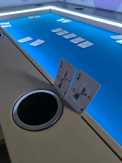 COMEDOR/MESA DE POKER RECTANGULAR 8 PERSONAS CON PORTAVASOS CON LUZ LED