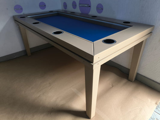 COMEDOR/MESA DE POKER RECTANGULAR 8 PERSONAS CON PORTAVASOS SIN LUZ LED