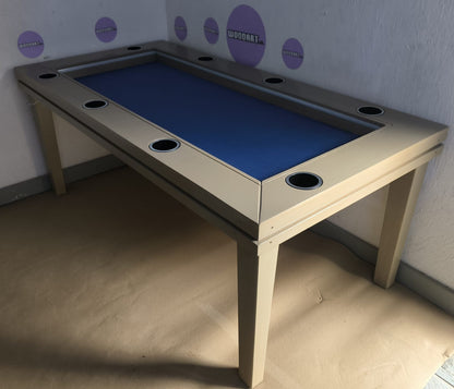 COMEDOR/MESA DE POKER RECTANGULAR 8 PERSONAS CON PORTAVASOS SIN LUZ LED