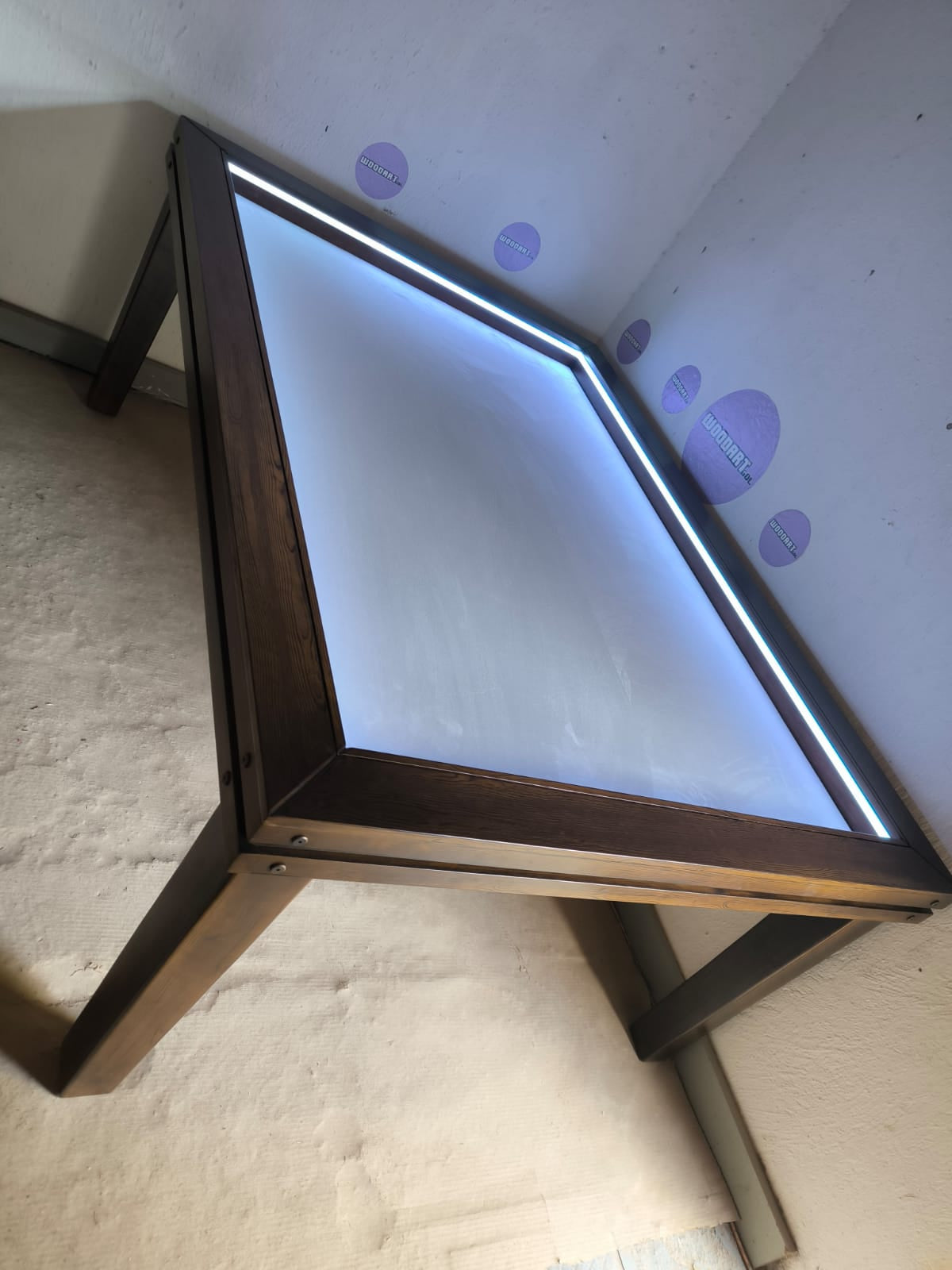 MESA JUEGO/COMEDOR "XL" RECTANGULAR CON LUZ LED PARA 10 PERSONAS