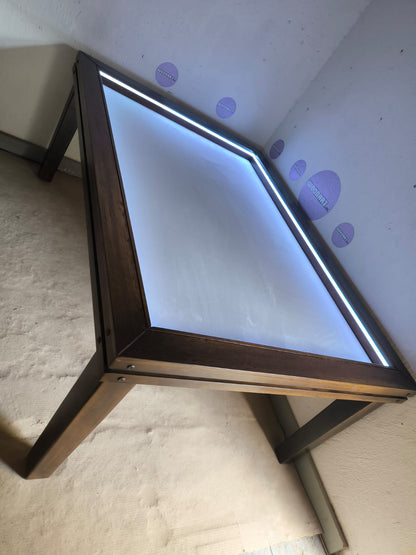 MESA JUEGO/COMEDOR "XL" RECTANGULAR CON LUZ LED PARA 10 PERSONAS