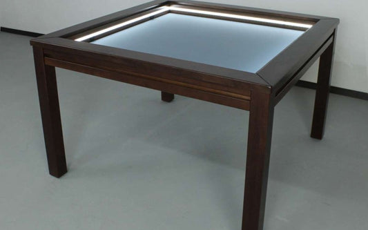 MESA CUADRADA CON LUZ LED para 4 personas