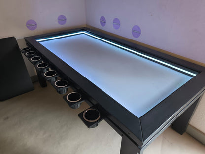 MESA RECTANGULAR CON LUZ LED para 8 personas