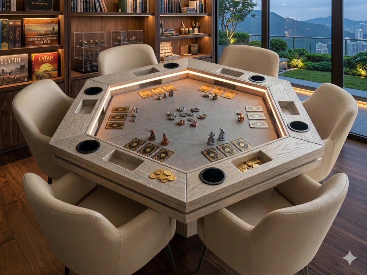 COMBO HEXAGONAL DELUXE: Mesa + 6 Sillas Gambito