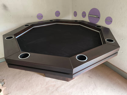 COMEDRO/MESA DE POKER SIN LED OCTAGONAL CON PORTAVASOS para 8 personas