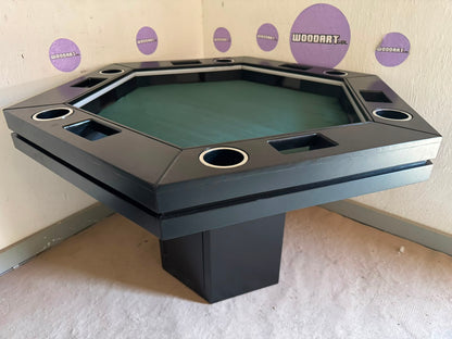 MESA DELUX HEXAGONAL CON LUZ LED CON PASA DADOS