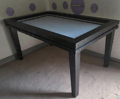 ⚔️ MESA JUEGO/COMEDOR RECTANGULAR | TAPA ANTI-DERRAMES | LUZ LED | 6 PERSONAS ⚔️