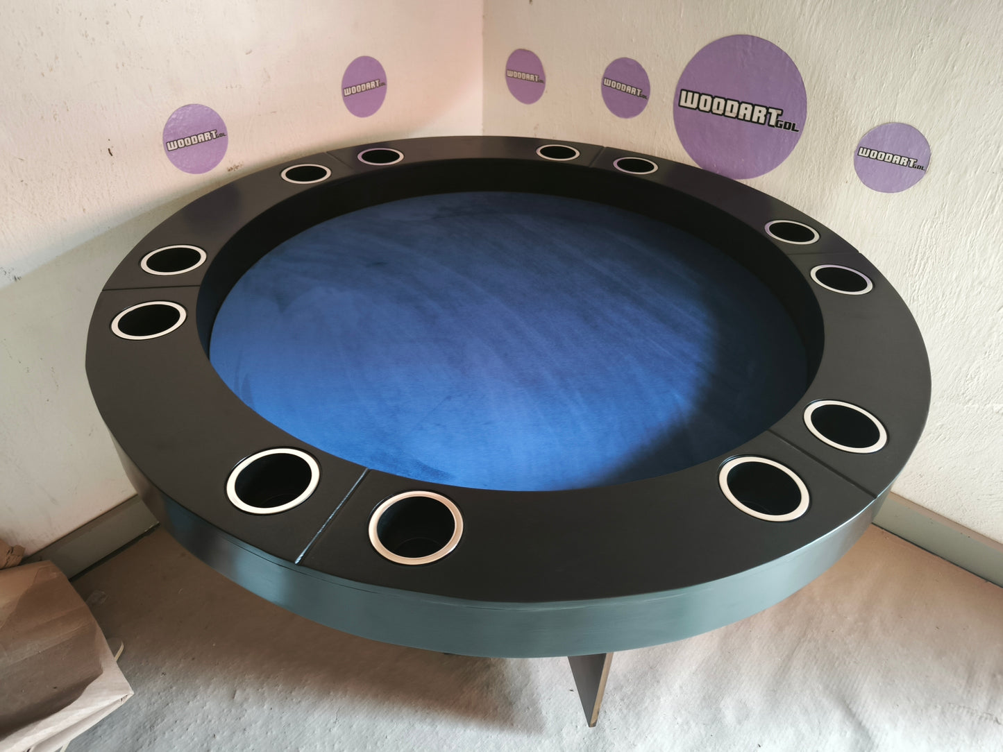 MESA Y COMEDOR CIRCULAR POKER para 6 personas