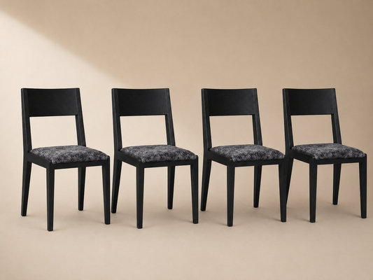 4 Sillas RISK Práctica y Cómoda - Hecha 100% de Madera