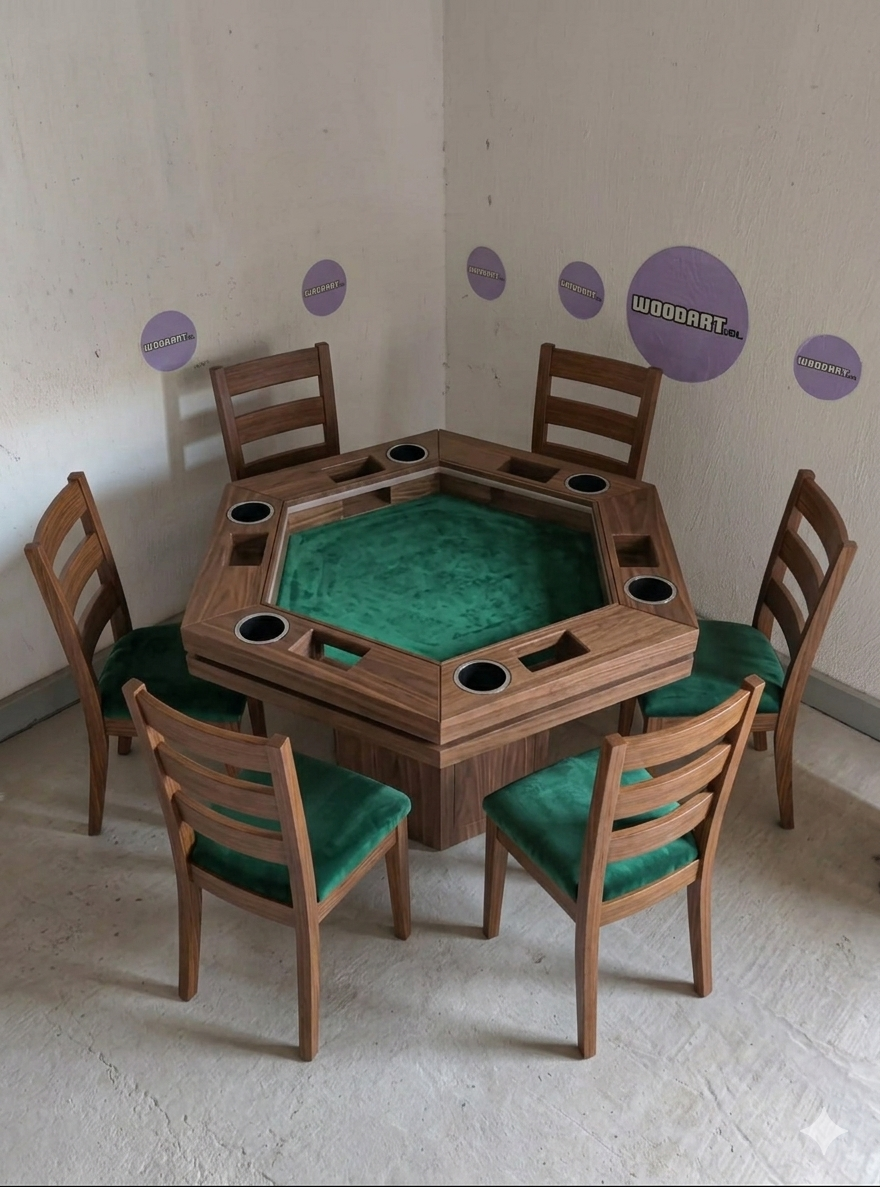 💎 COMBO DELUXE DEPA: Mesa Hexagonal + 6 Sillas a Elección