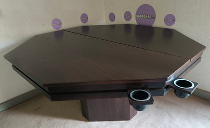 COMEDRO/MESA DE POKER CON LED OCTAGONAL CON PORTAVASOS para 8 personas