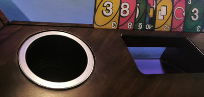 Mesa/Comdero Delux  4 PERSONAS RECTANGULAR TAPA ANTI DERRAMES CON LUZ LED