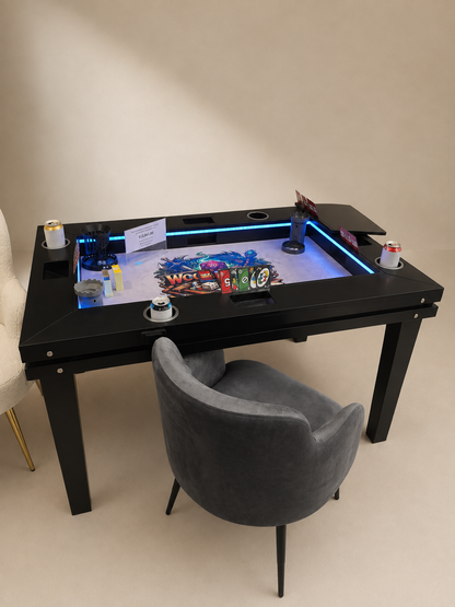 Mesa de Juegos / Comedor DELUXE con Luz LED para 4 Personas.