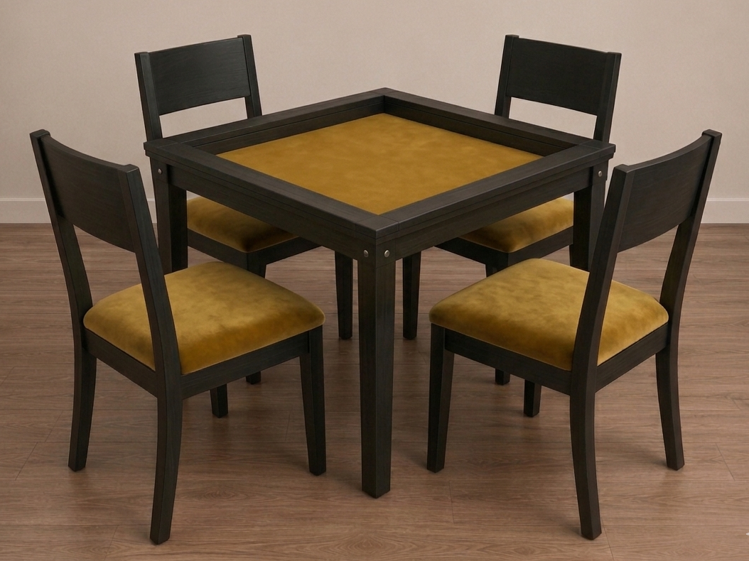 4 Sillas RISK Práctica y Cómoda - Hecha 100% de Madera