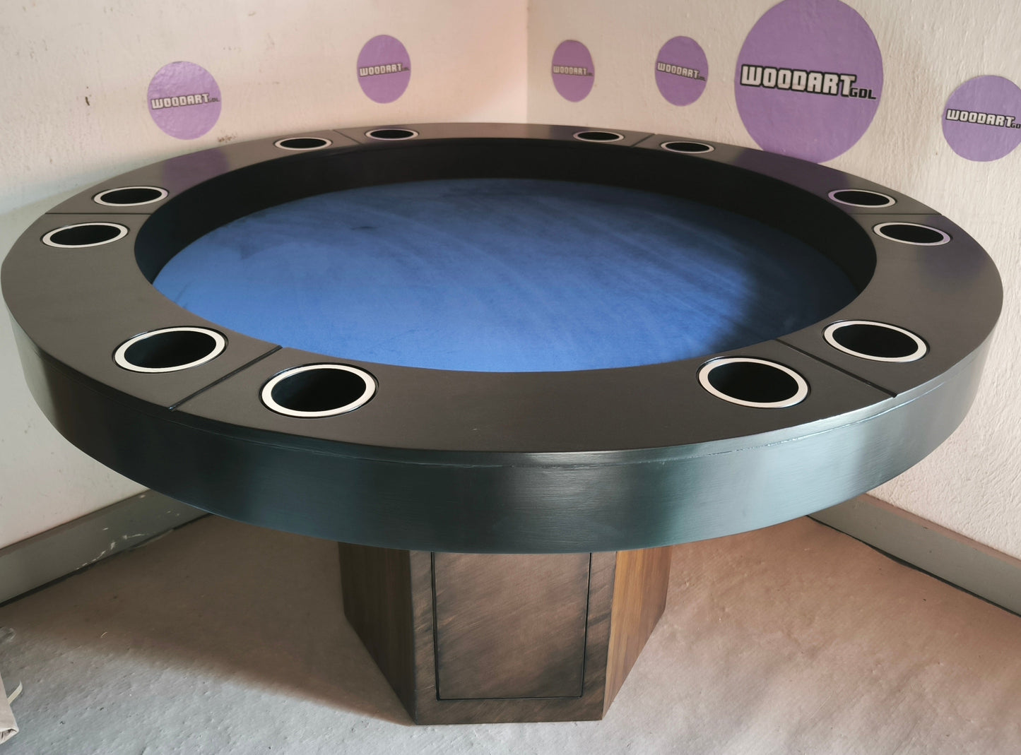 MESA Y COMEDOR CIRCULAR POKER para 6 personas