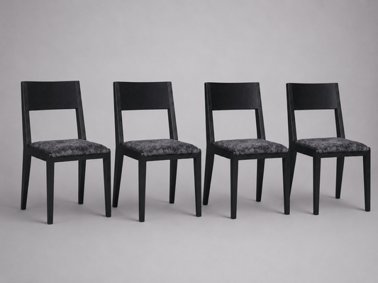 4 Sillas RISK Práctica y Cómoda - Hecha 100% de Madera