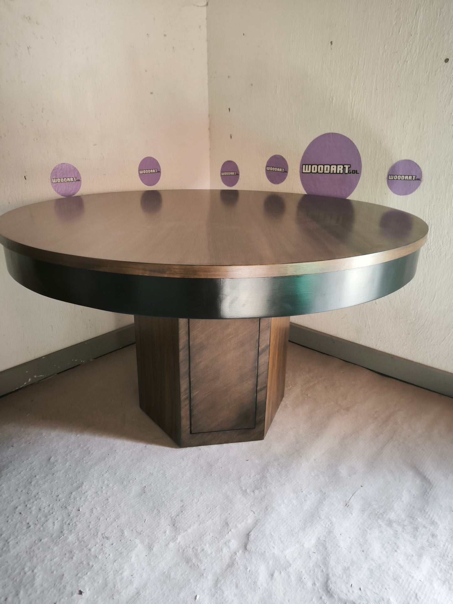 MESA Y COMEDOR CIRCULAR POKER para 6 personas